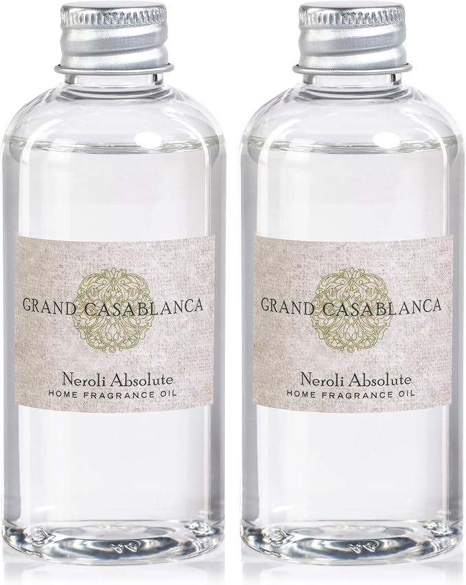 Zodax Grand Casablanca Porcelain Oil Diffuser Refills - 3.38 Oz/2 Count - Neroli Absolute