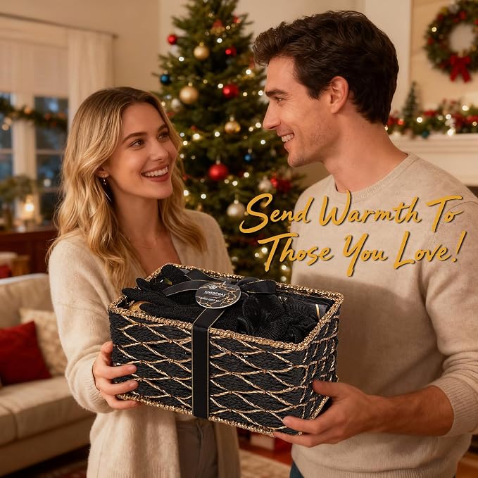 35 Pcs Charcoal Bath & Body Gift Basket for Women & Men, Mother's Day Gifts, Face Skin Care Kit, Home Spa Basket Gift, Self-Care Gift, Bath Bomb, Birthday, Christmas, Anniversary, Valentines, Wife
