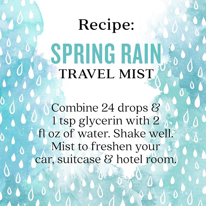 Aura Cacia Spring Rain Essential Oil Blend, Boxed 0.25 fl. oz. - Light Aroma, No Synthetic Fragrances