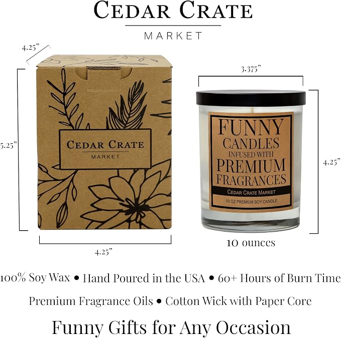 Best Friend- Gifts for Women, Men - Thank You for Being My Unpaid Therapist - Thinking of You, Love You, Birthday Gift for Sister, Mom, Her, Him, Coworker, 100% Soy Wax Scented Candle, Made in USA