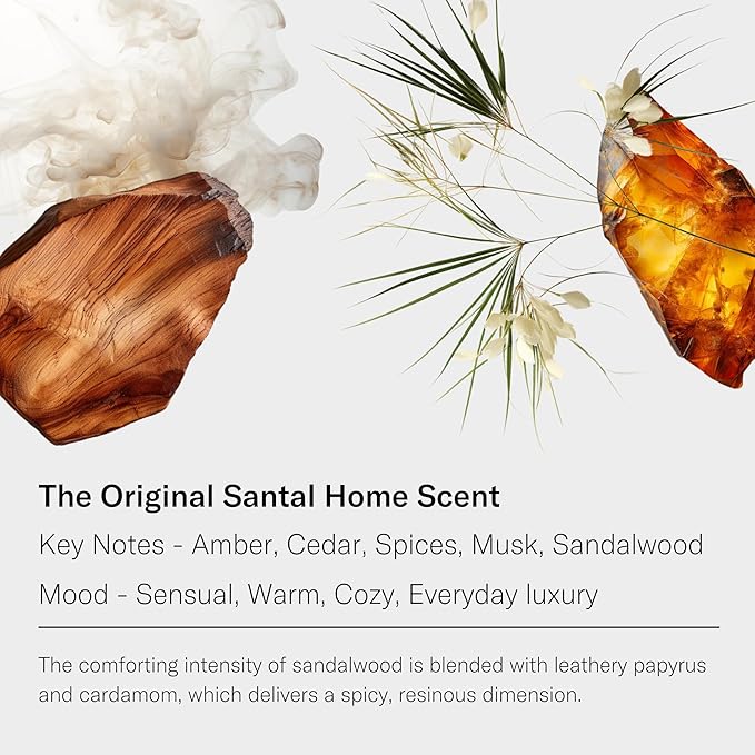 AromaTech Santal Aroma Essential Oil Blend: Luxury Hotel Inspired Aromatherapy with Amber, Vanilla, Cedar & Sandalwood for Ultrasonic Diffusers (4 Fl Oz (Pack of 1))