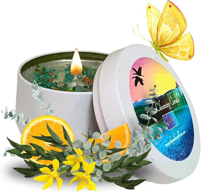 – Aura Cleansing Candle | Spiritual Soy Wax Ritual Candle for Energy Clearing, Protection & Healing | Wiccan, Pagan, Hoodoo, Conjure & Reiki Practices (Small 4oz)