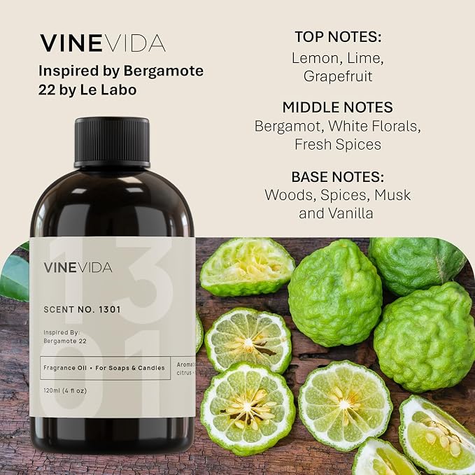 VINEVIDA [32oz] Scent No.1301 Fragrance Oil for Candle & Soap Making - Made in USA Natural Candle Scents
