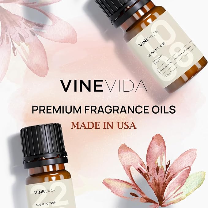 VINEVIDA [0.33oz] Scent No.1204 Fragrance Oil - Made in USA Candle Scents - Natural Candle Fragrance Oil