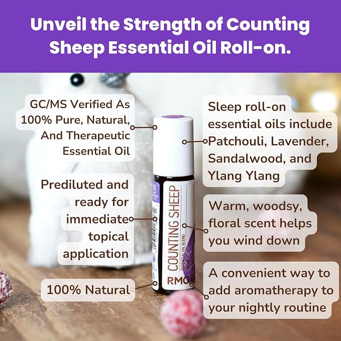 Rocky Mountain Oils Kids Line Counting Sheep Essential Oil Roller Blend with Essential Oils - Aromatherapy Massage Oils for Kids - 10ml