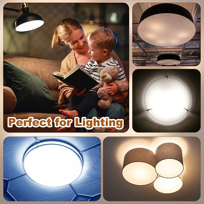 PATIKIL 7.5" Diameter Lampshade Diffuser, 2 Pcs 2mm Thick Round Diffuser Sheet for Drum Lampshades, Pendants Light, DIY Light Shield, Frosted White