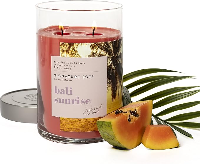 Signature Soy Lidded Bali Sunrise Scented Candle, Extra Large Jar