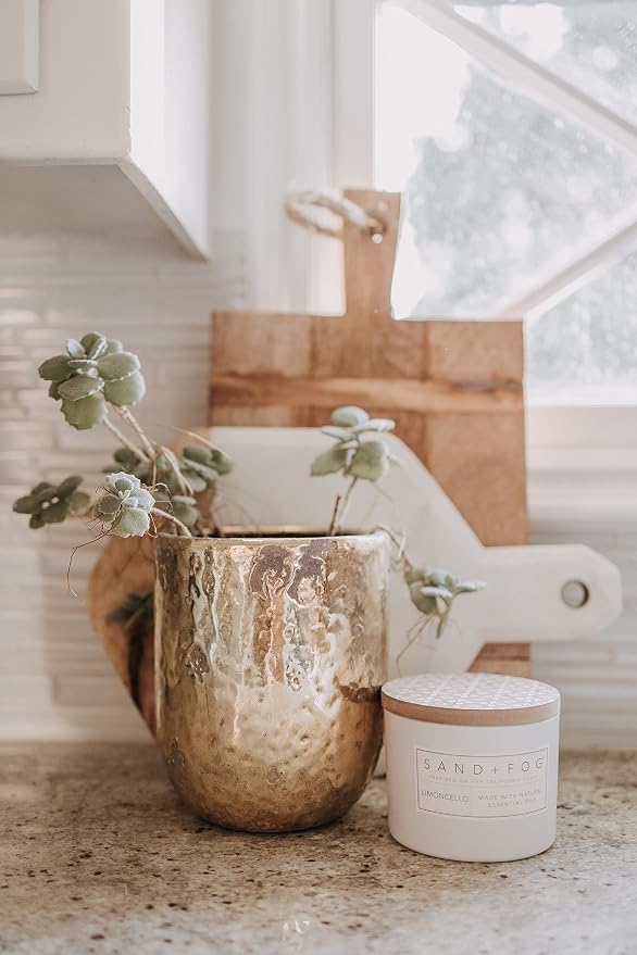 Sand + Fog Scented Candle - Ocean & Sea Salt – Additional Scents and Sizes – 100% Cotton Lead-Free Wick - Luxury Air Freshening Jar Candles - Perfect Home Decor – 12oz