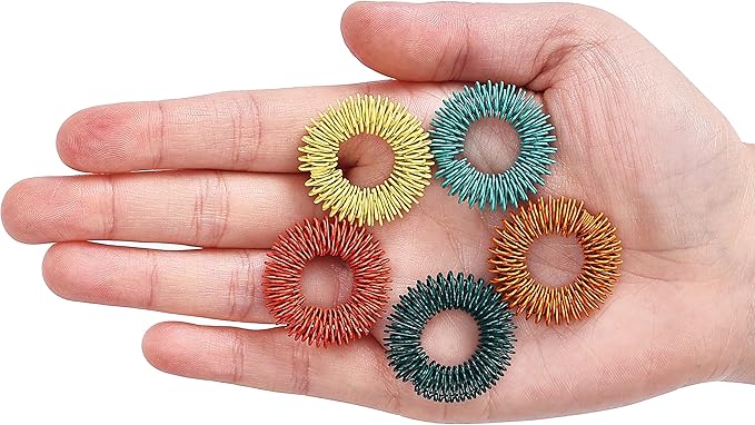 Mr. Pen- Spiky Sensory Rings, 10 Pack, Colorful | Stress Relief Fidget Sensory Toys, Fidget Ring for Anxiety, Massager, Individuals with BFRB, ADHD and Attention Disorder