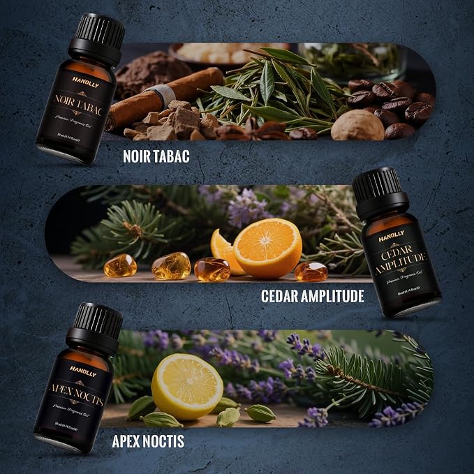 Luxury Men Essential Oils Set for Diffuser for Home, Fathers Day Gift for Men, Dad, Boyfriend, Masculine Fragrance Oils for Candle & Soap Making, Confident Aromatherapy Oils Kit, CEO Scented Oil