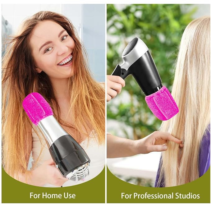 2Pcs Sock Diffuser for Hair Dryer, Universal Diffuser Hair Dryer Attachment Sock Curly Hair Blow Dryer with Diffuser for Curly Hair Diffuser Cap, Fits Most Every Size Blow Dryer (Pink)