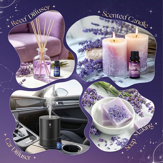 Meditation Essential Oils Set - Top6 Fragrance Oil Aromatherapy Essential Oils Kit for Diffuser, Waterless Diffuser, Candle Making - Ground, Calm, Pranayama, Focus, Release, Integrate Scents