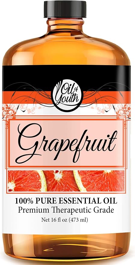 Oil of Youth Grapefruit Essential Oil 16oz - Pure Therapeutic Grade Essential Oil for Aromatherapy, Diffuser, Grapefruit Scent, Mood & Stress Support