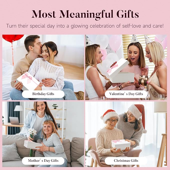 Spa Gifts for Women 13Pcs Mothers Day Gifts Happy Birthday Gift Baskets Christmas Relaxation Home SPA Kit Rose Bath Set Self Care Package Thank You Box for Mom Her Sister Teacher Friends Pink