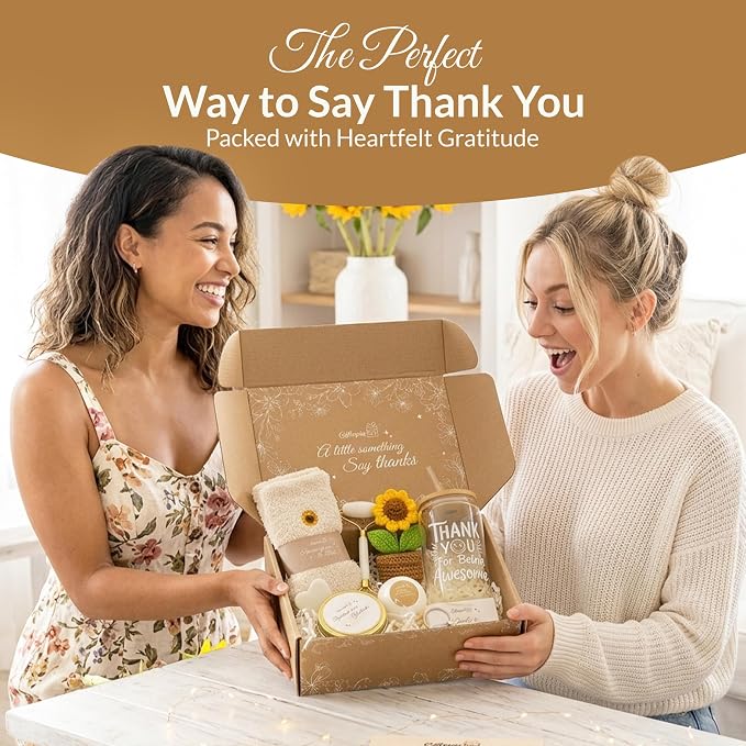 Thank You Gift Box for Women – Self Care Spa Set for Coworkers, Teachers, Nurses & Friends, Appreciation Care Package for Birthdays & Thinking of You Gift Box Set