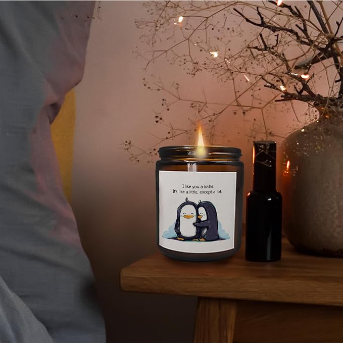 Mancheng-zi Penguin Scented Candles - Love & for Her, Valentines Day Wedding Gifts, I Like You a Lottle