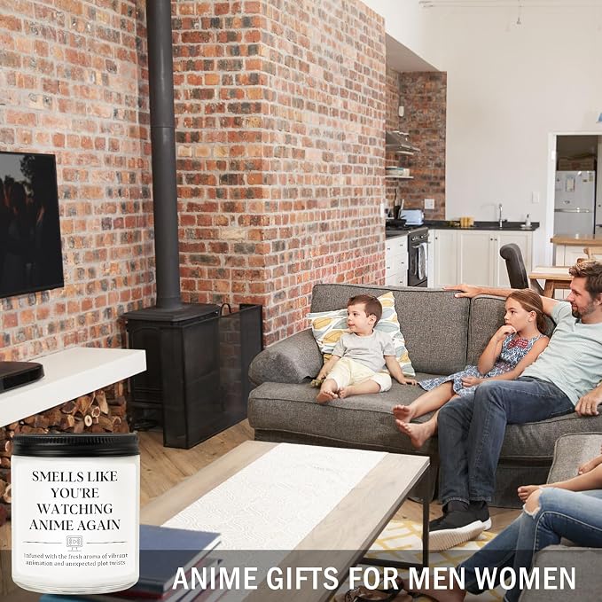 Anime Gifts for Men & Women - Funny Weeb Candle - Best Anime Lover Gifts for Teen Boys, Girls & Otaku - Cool Anime’s Gift for Husband, Boyfriend or Birthdays, Soy Wax Lavender Scented Candle