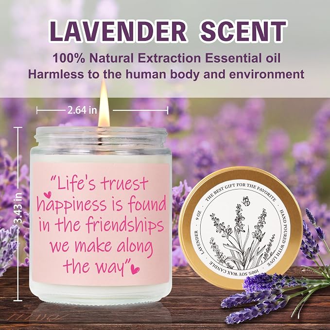 Friendship Candle Gifts for Women, Friends Themed candle Gift for for women Friendships, BFF, Bestie, Coworkers, Sister, Friendship Candles, Thanksgiving Gift for Woman, Friend Candles for Birthday-65