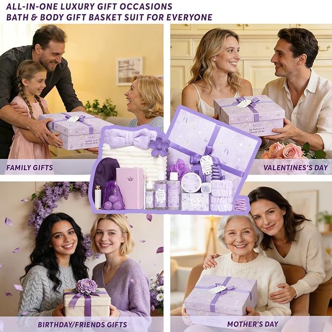 Get Well Soon Gifts for Women, 33 Pcs XXL Bath and Body Gift, Skin Care Set, Self Care Gifts Set, Mother's Day, Birthday, Home Spa Kit, Holiday, Christmas, facial care kit for Mom Her Wife Girlfriend