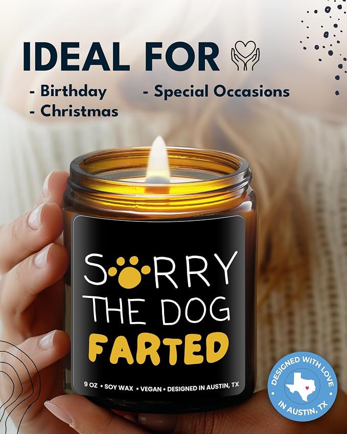 Funny Dog Mom Candle, Funny Dog Mom Gifts for Women, Unique Pet-Themed Gift for Men, Presents for Pet Lovers, Gifts for Women, Pet-Themed Father Present, Cool Dogs Stuff Mothers Day, Pet Lover Gift