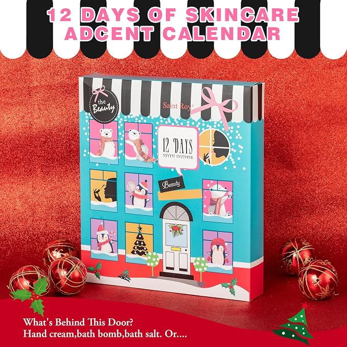 16Pcs Advent Calendar Christmas Gifts for Women & men - Large 2026 Gift Box | Bath and Body Gift for Christmas, Sister, Gift Baskets Set for New Year Gift, Christmas Spa Gift Basket for Women & Men