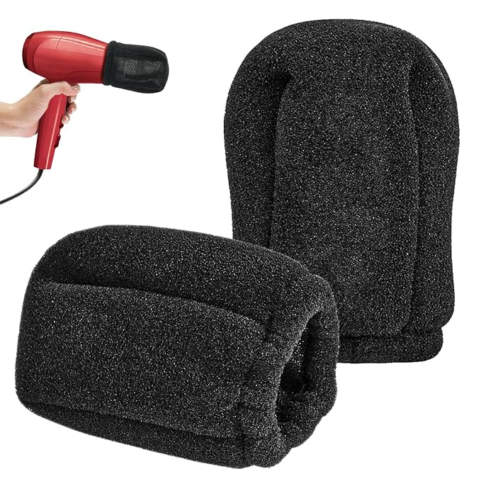2Pcs Universal Sock Diffuser for Hair Dryer, Travel Hair Dryer Diffuser Sock‌, Soft, Heat-Resistant, Flexible,, Fits Most Hair Dryers
