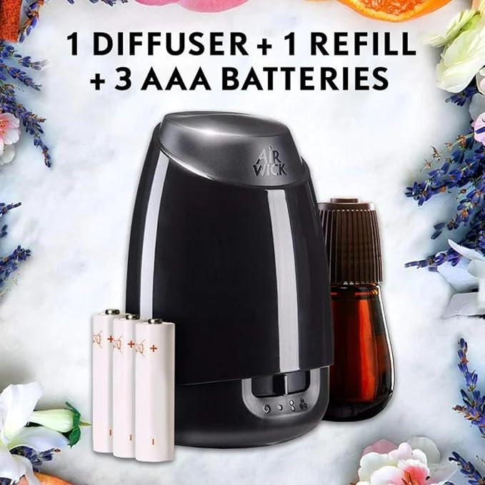 Air Wick Essential Mist, Essential Oil Diffuser (Diffuser + 1 Refill), Mandarin & Sweet Tangerine, Air Freshener
