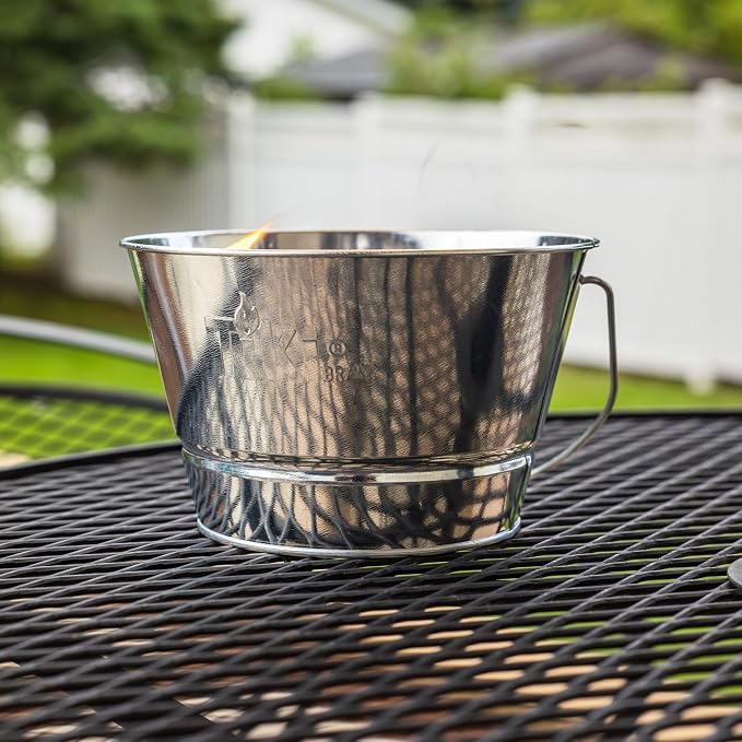 TIKI Citronella Candle 28-Ounce – Triple Wick Metal Bucket with Lid (Silver) – Long-Lasting Outdoor Candle for Patio, Deck, Garden, Backyard & Camping (Pack of 3)