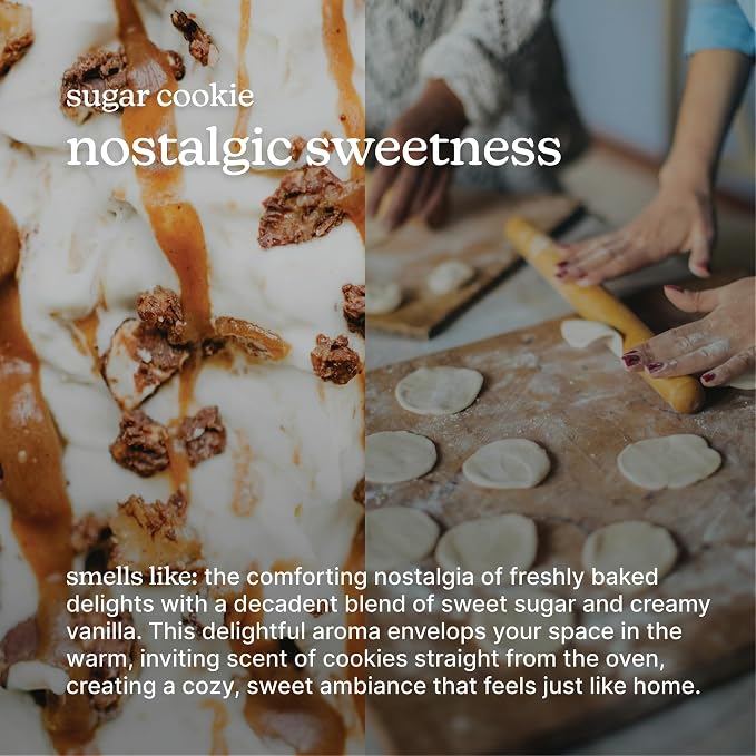 Homedics SereneScent Waterless Diffuser Oil Refill — Sugar Cookie (120ml). Clean, Safe & Decadent Vanilla Caramel Fragrance. Compatible with SereneScent Diffusers. Easy Twist Plug & Play.