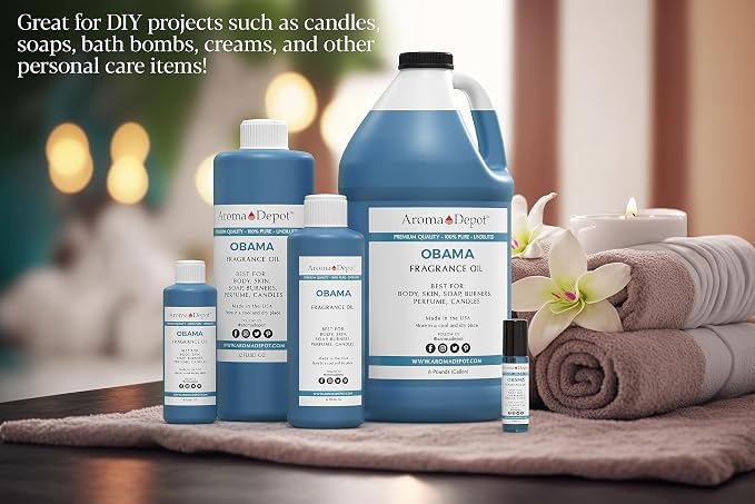 Barack Obama Type 4 oz. Fragrance Oil I Perfume I Skin Oil I Scented Oil. for Candles, Bath Bombs, Body Butters, Creams & Lotions. Few Drops in The Diffuser, Burners, or Warmers.