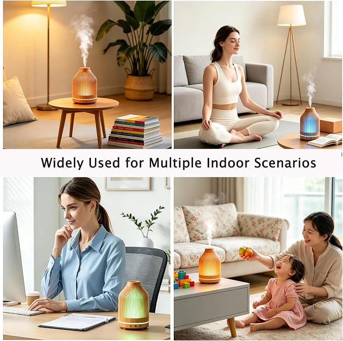 Diffuserlove Essential Oil Diffuser,150ML Small Aroma Humidifier with 1H/2H/4H Timer,Cool Mist & 7 Colors Night Light,Decor Diffuser Ready Gift for Home Office Bedroom