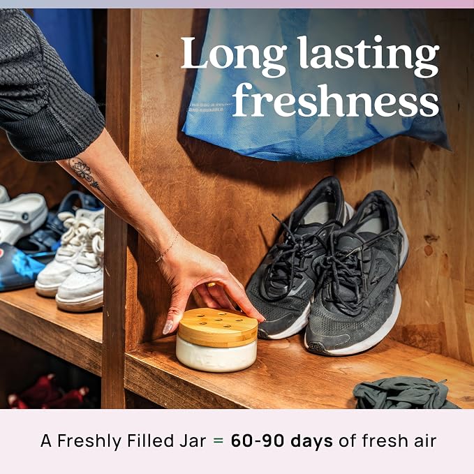 Azuna Air Freshener & Odor Eliminator for Strong Odor | 2 Room Kit Includes (2) 8 oz. Empty Luxe Glass Jars & 12 oz | Plant Powered by Australian Tea Tree Oil | Aromatherapy | Last 60-90 Days