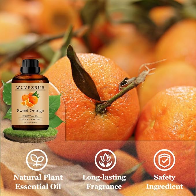 Sweet Orange Essential Oils 240ML, Pure Sweet Orange Essential Oil for Aromatherapy Diffuser - 8 Fl Oz