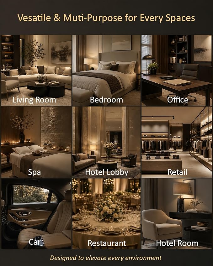 Hotel Diffuser Oil Inspired by Ritz-Carlton – Fragrance & Essential Oil Blend for Waterless & Cold Air Diffuser – Citrus, Floral, Woody Amber – Long-Lasting Aroma – Aromatherapy – 1 Fl Oz Glass Bottle