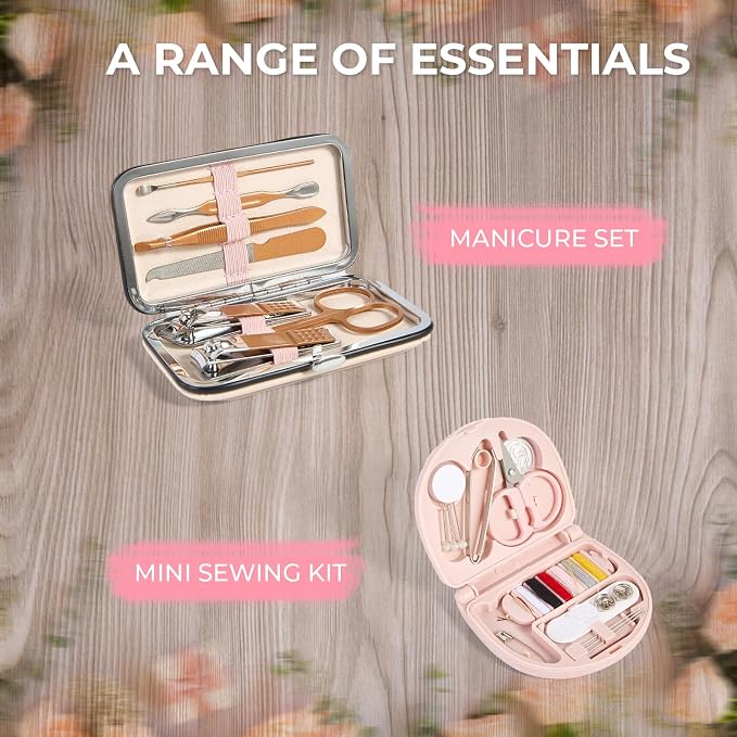 Bridal Emergency Kit for Wedding Day, Wedding Essentials Survival Set for Team Bride, Must-Have 30+ Essentials Travel Kit with Makeup Bag