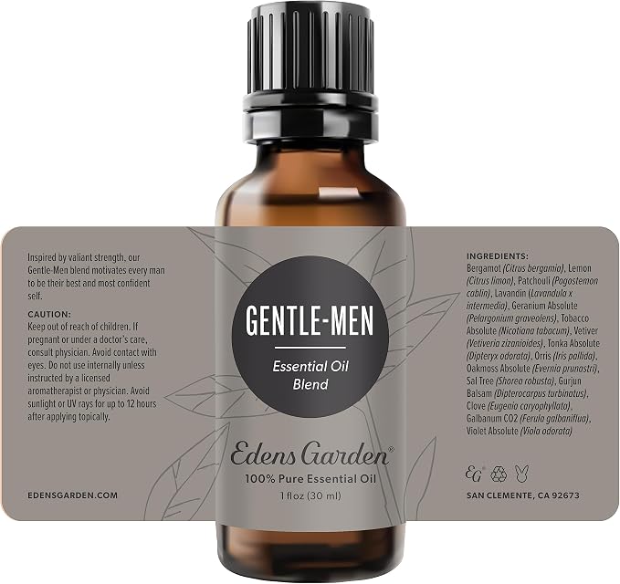 Edens Garden Gentle-Men Essential Oil Blend- 100% Pure Premium Grade, Undiluted, Natural, Therapeutic, Aromatherapy, The Best for Skin, Candle, Laundry 30 ml (1 fl oz)