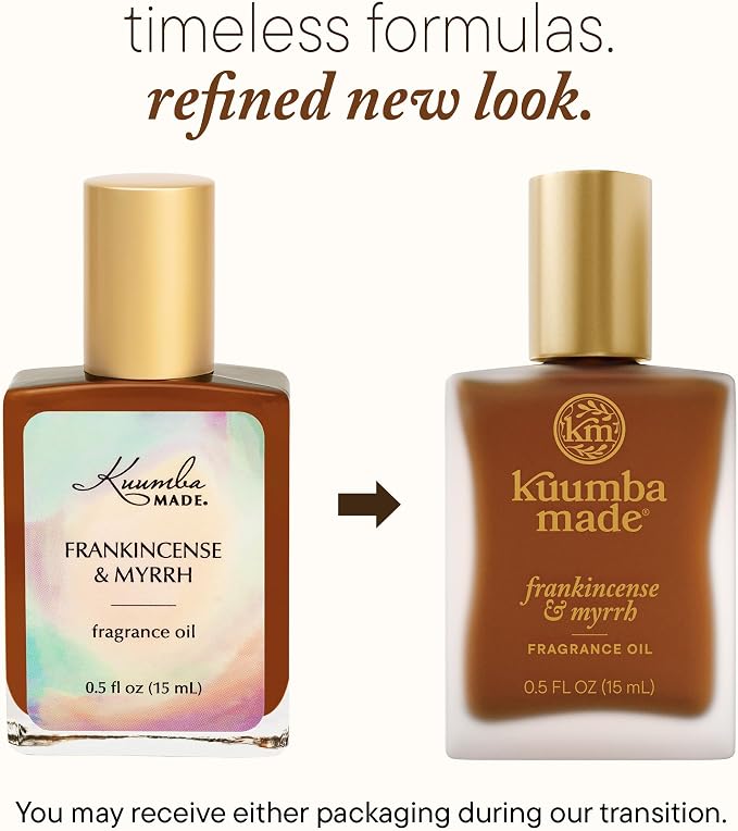 Kuumba Made Frankincense & Myrrh Fragrance Oil, Long-Lasting Scented Oil Perfume Roller, Vegan, Alcohol-Free, 0.5 Fl Oz Fl Oz