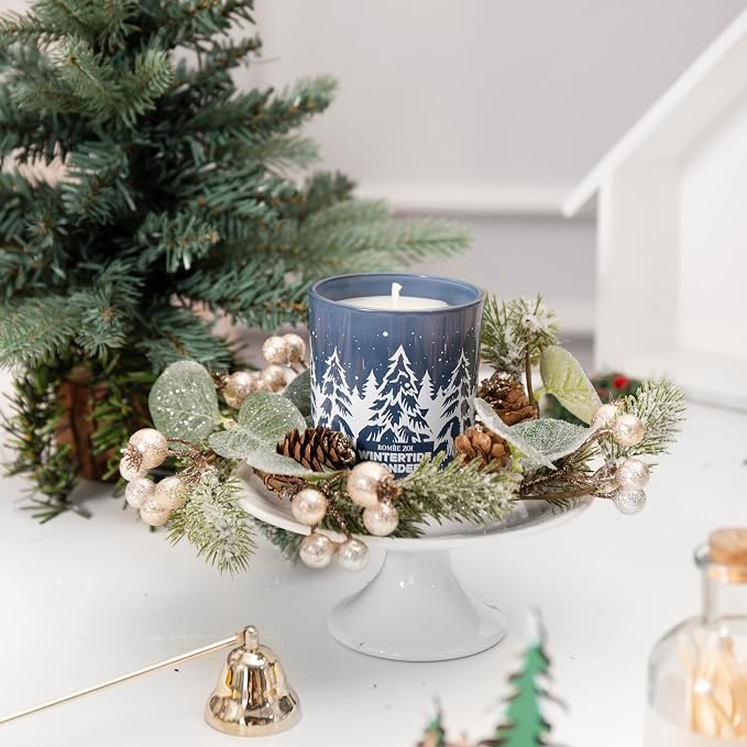 ROMIIE ZOI Christmas Scented Jar Candle - 6oz Soy Wax Candle - Wintertide Wonder Infused with Winter Woods Aroma - with Beautiful Keepsake Box Special for Christmas/Holiday Gifts