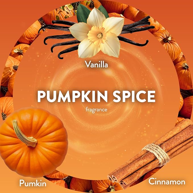 Air Wick Plug-In Scented Oil Refills, 4 Count, Pumpkin Spice, Air Freshener, Essential Oils, Eco Friendly
