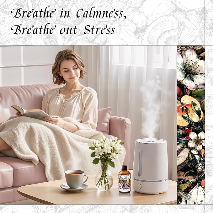 HIQILI Iris Sonnet Diffuser Oil, Elegant Floral Fruity Scent, Water Soluble for Car Air fresheners, Reed Diffuser, Relaxing & Cozy - 3.38 Fl Oz