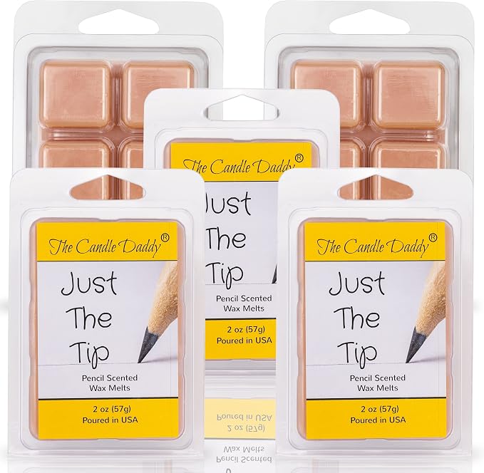 Just The Tip - #2 Pencil Scented Wax Melts - 1 Pack - 2 Ounces - 6 Cubes - Poured in USA