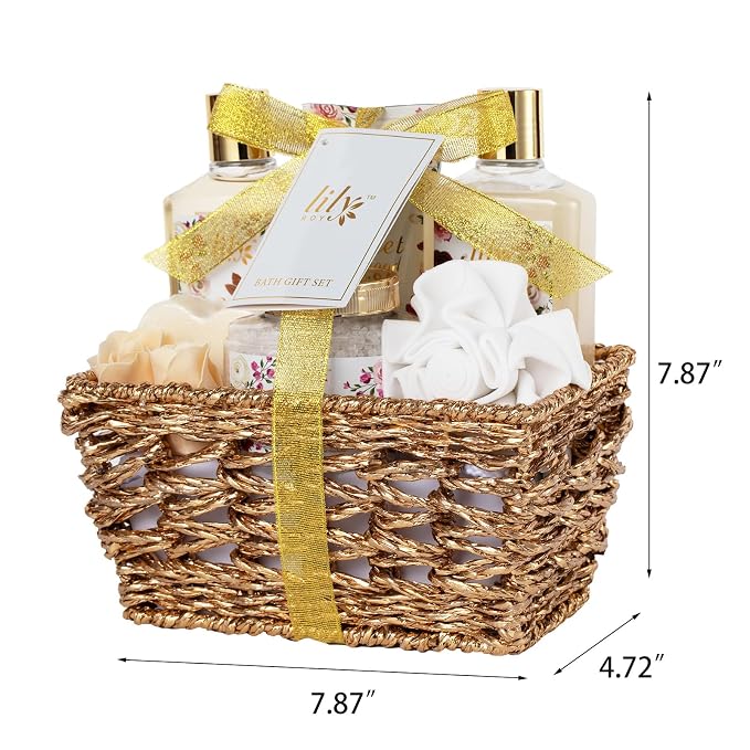 Gifts for Women, Birthday Gift, Bath and Body Gift Basket Set - 9 Pcs Spa Gift Basket for Women, Spa Kit | Christmas Gifts, Valentines Day Gift, Mothers Day Gift Basket Set for Mom
