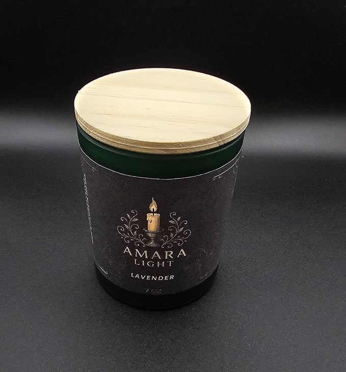 Amara Light Candle, Scented Candles, 7OZ Lavender Eucalyptus Candles Stress Relief and Relax for Home & Bedroom Gift for Women Birthday Christmas, Soy Wax Candle
