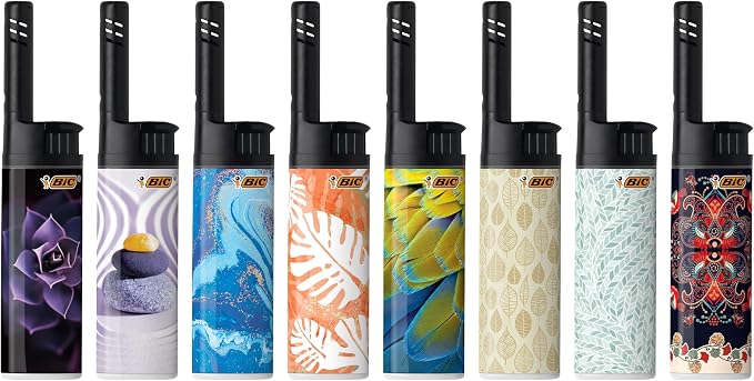 BIC EZ Reach Lighters, Ultimate Long Neck Lighter for Home Decor, Assorted Colors, 6-Pack (Colors May Vary)