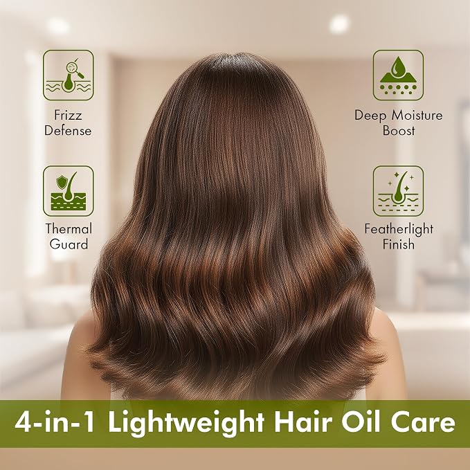 Botanic Hearth Coconut Vanilla & Batana Weightless Hair Oil, 3.4 fl oz |With Batana Oil, Coconut Oil & Vanilla | Lightweight Non-Greasy Formula | Smooth, Silky Hair & Shine | For Thin, Fine & Dry Hair