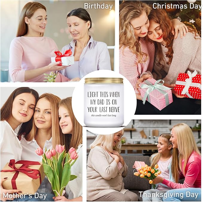 Gifts for Mom from Daughter Son, Funny Mothers Day Gift, Birthday Christmas Thanksgiving Day Gifts for Mom, Lavender Scented Candle