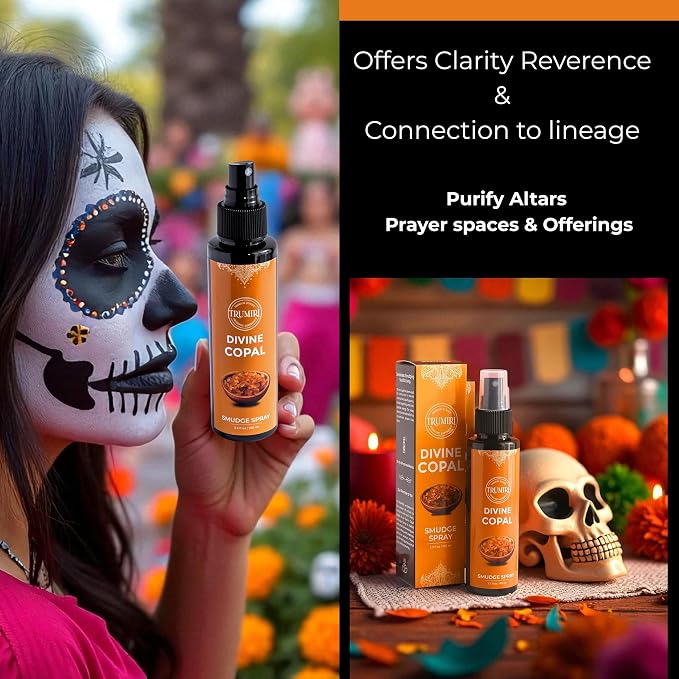 Copal Smudge Spray for Negative Energy Cleansing of Home - Non Toxic Body Mist Made with Copal Essential Oil - Natural Room Spray and Air Freshener