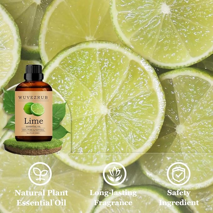 Lime Essential Oils 120ML, Pure Lime Essential Oil for Aromatherapy Diffuser - 4 Fl Oz