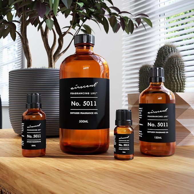 AirScent No. 5011 Perfume Dupe Diffuser Oil Inspired by Labo’s Noir Twenty Nine - Cedarwood Bergamot Tobacco - Fragrance Oil Blend for Ultrasonic and Waterless Diffusers and Crafting - 30 mL