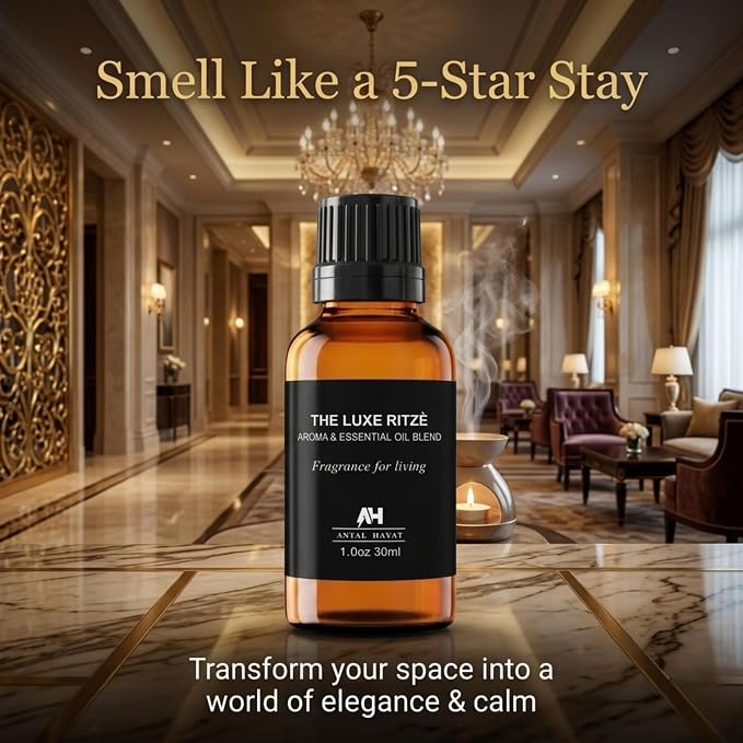 Hotel Diffuser Oil Inspired by The Ritz Carlton Hotel - Essential Oils for Humidifiers and Waterless Diffusers - Ritz Carlton Scent Diffuser Oil - Hotel Scents for Home - Glass Bottle & Dropper (30ml)